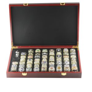 1967-2024 Football Championship Rings Set With Box & Trophy